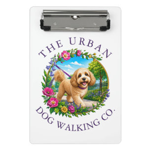 Dog Walker Trainer Cockapoo Logo Mini Clipboard