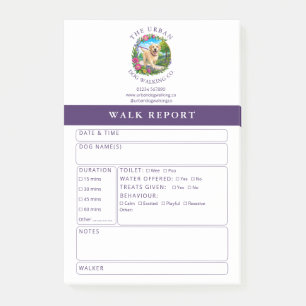 Dog Walker Trainer Feedback Report Form Labrador Post-it Notes