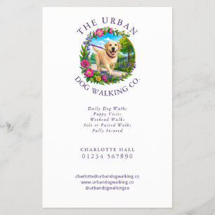 Dog Walker Trainer Flyer Labrador Logo