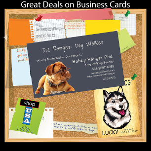 Dog Walker Trainer Photo Advertising Great Business Card