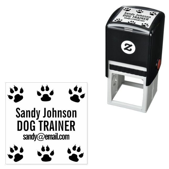 Dog Walker Trainer Vet Pet Business Customized Self-inking Stamp (In Situ)