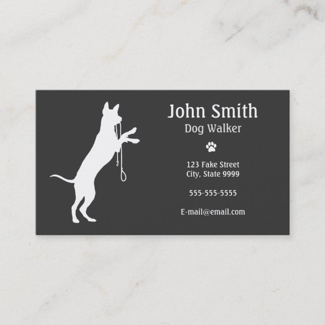 Dog Walker/Walking Business Card (Front)