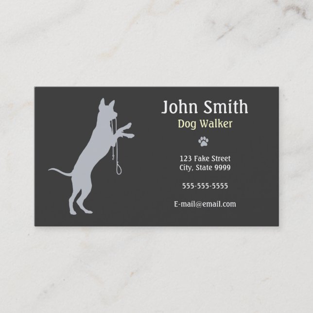 Dog Walker/Walking Business Card (Front)