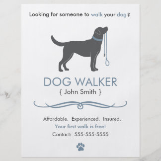 dog walking leaflets