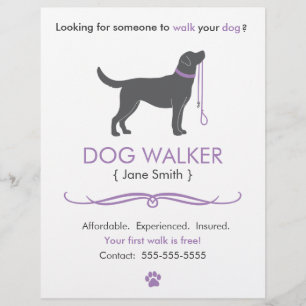 Dog Walker/Walking Business Flyer Template