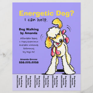 Dog Walker Walking Labradoodle Tear Sheet