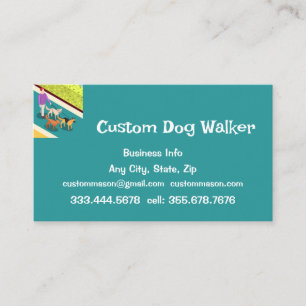 Dog Walker Walking Pet Services Business Card