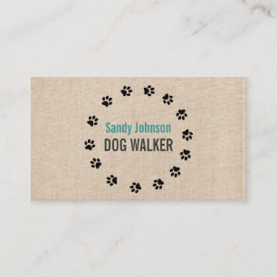 Dog Walker Walking Pet Sitting Services Business Business Card