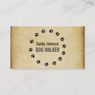 Dog Walker Walking Pet Sitting Services Business Business Card