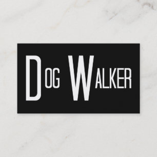 Dog Walker Word Business Card