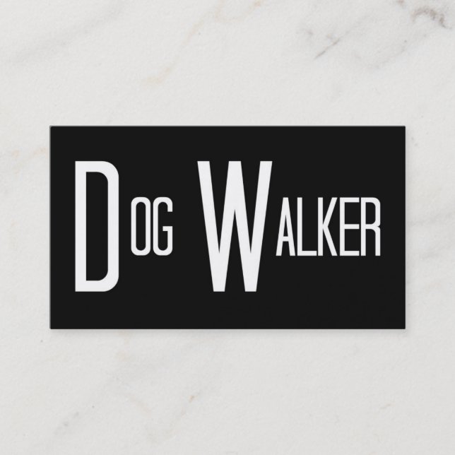 Dog Walker Word Business Card (Front)