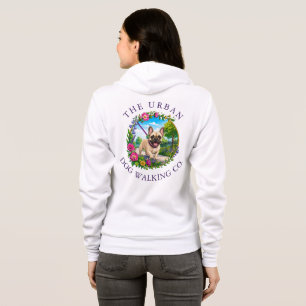 Dog Walker Zip Up Hoodie - French Bulldog