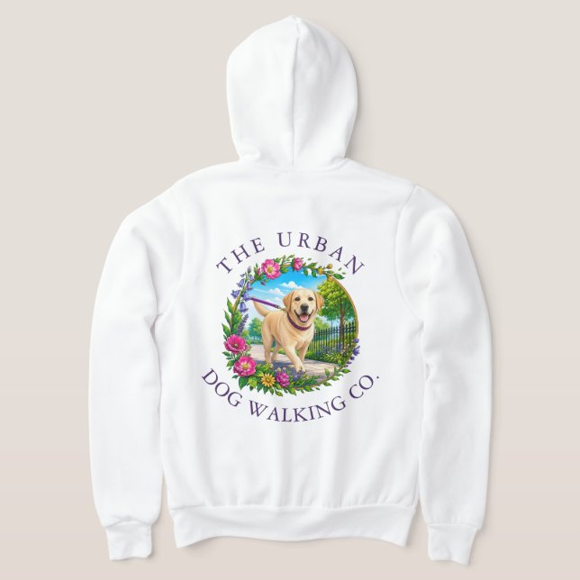 Dog Walker Zip Up Hoodie - Labrador (Laydown Back)