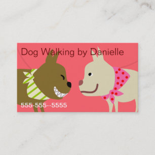 Dog Walker's Bandanna Dogs Business Card