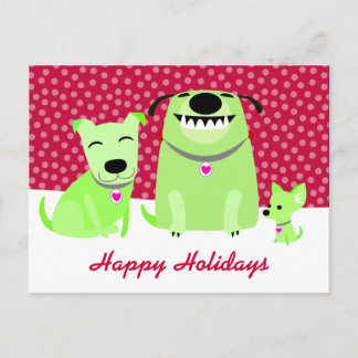 Dog Walker's Holiday Postcard