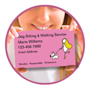 Dog Walking And Dog Sitting Business Cards