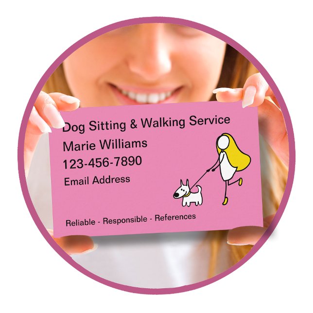 Dog Walking And Dog Sitting Business Cards (Creator Uploaded)