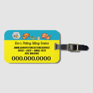 Dog Walking Animal Pet Sitting Luggage Tag