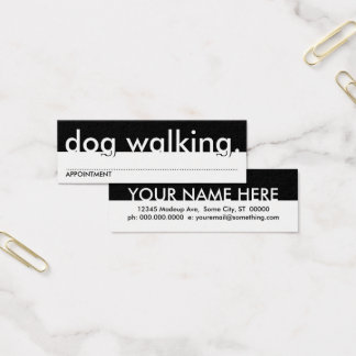 dog walking (appointment card)