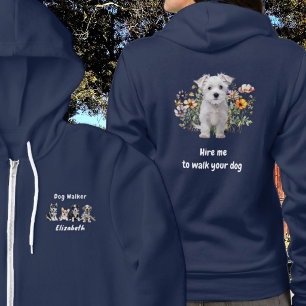 Dog Walking Business Advertising Hoodie