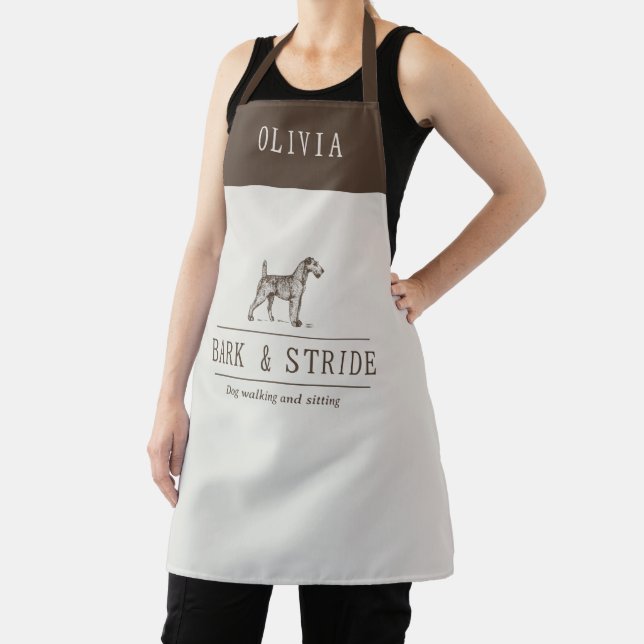 Dog Walking Business Branding apron Natural (Insitu)