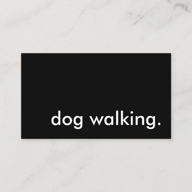 dog walking. business card (Front)