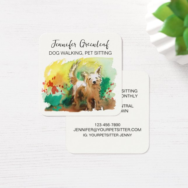 Dog walking Business Card (Desk)