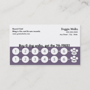 Dog Walking Business Card Loyalty Card