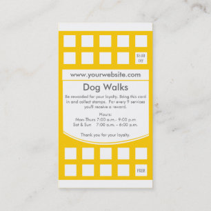 Dog Walking Business Card Loyalty Card