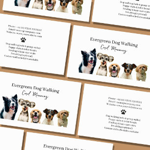 Dog Walking Business Card Template Professional