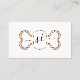 Dog walking.dog sitting,dog grooming in gold busin business card