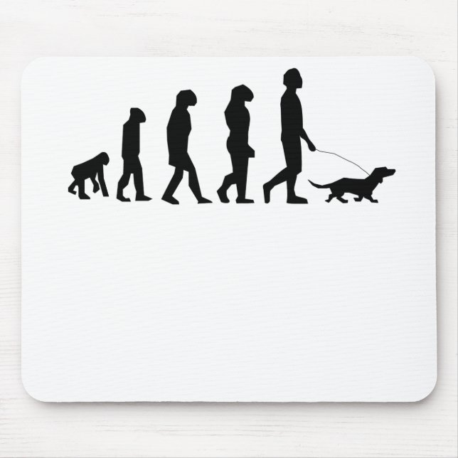 Dog Walking Evolution Mouse Mat (Front)