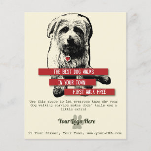 Dog Walking Flyer - Personalise All Text