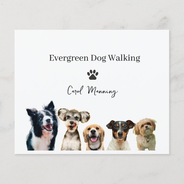 Dog Walking Flyer Template | Professional Dog Walk (Front)