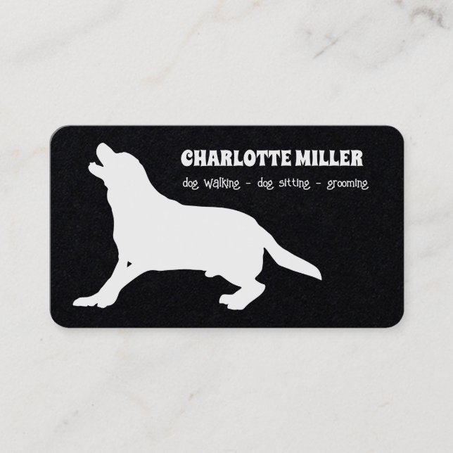 Dog Walking Grooming Dog Sitter Dog Business Card (Front)