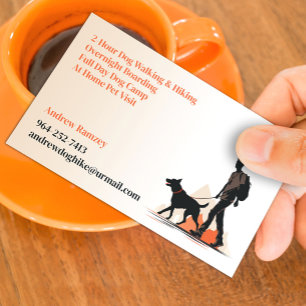 Dog Walking Hiking Pet Sitting Business Card