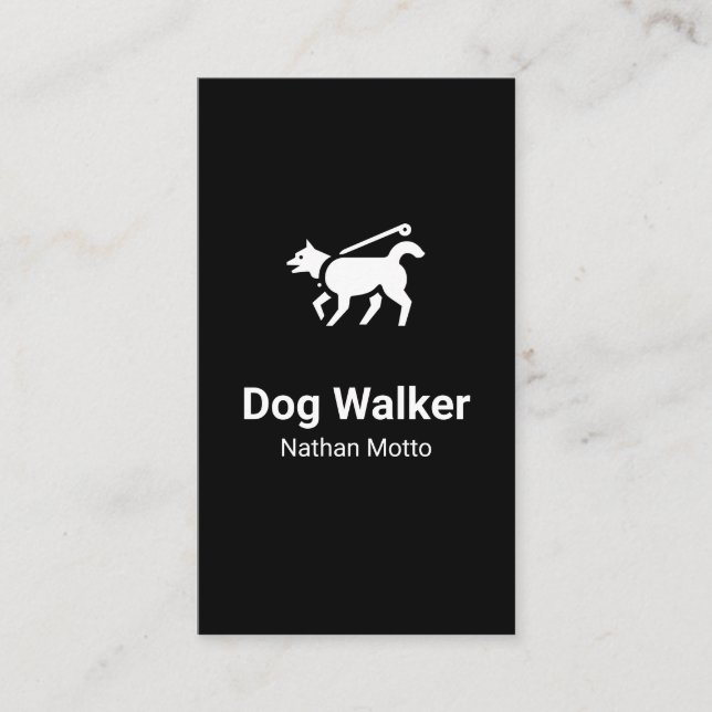 Dog Walking Logo Business Cards (Front)
