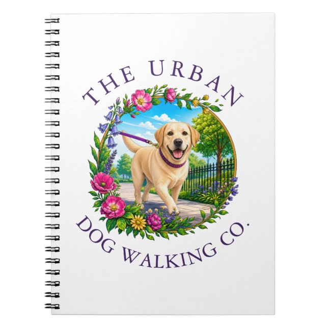 Dog Walking Notebook with Labrador (Front)