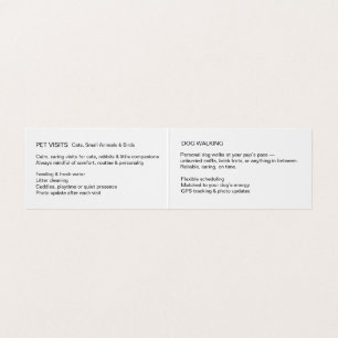 Dog walking, pet care Business Card