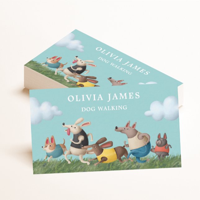 Dog walking pet care services business card (Creator Uploaded)
