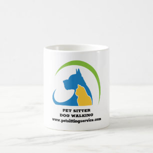 Dog Walking Pet Sitter Animal Service Logo Coffee Mug