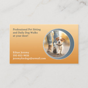 Dog Walking Pet Sitting Boarding Business Card