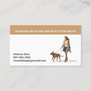 Dog Walking Pet Sitting Boarding Business Card