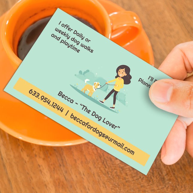 Dog Walking Pet Sitting Boarding Business Card (Creator Uploaded)