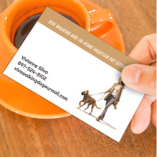 Dog Walking Pet Sitting Boarding Business Card