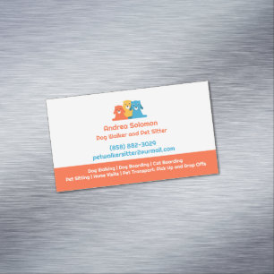 Dog Walking Pet Sitting Boarding Magnetic Business Card