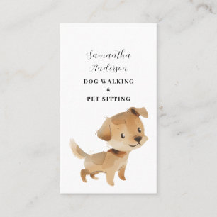Dog Walking Pet Sitting Business Card