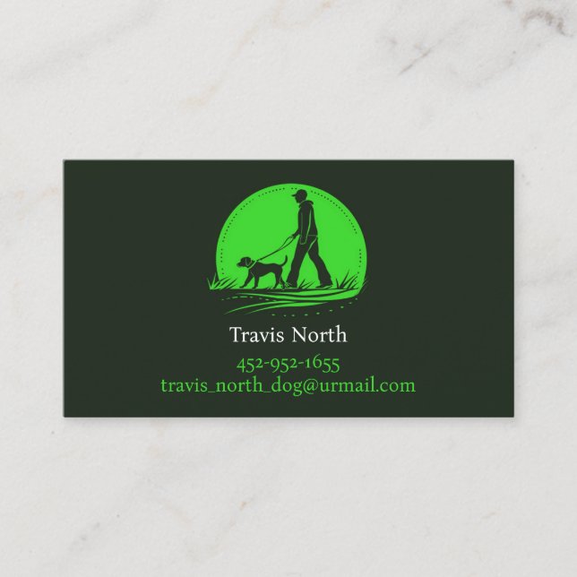 Dog Walking Pet Sitting Business Card (Front)