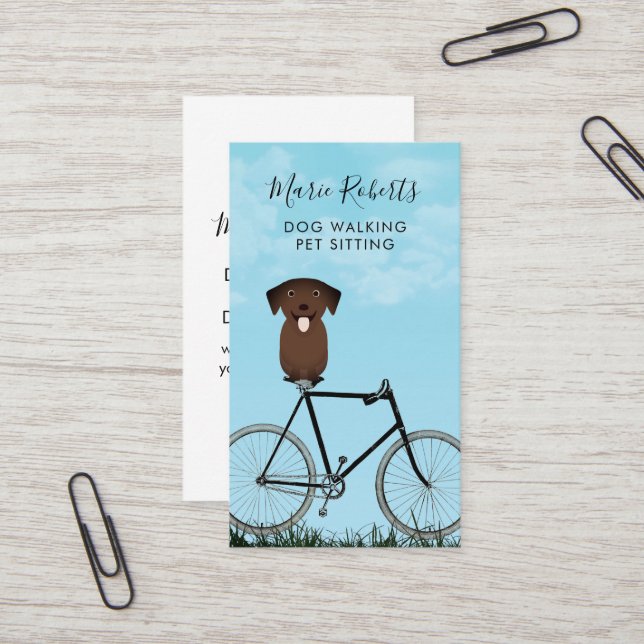 Dog Walking, Pet Sitting, Cat Care, Boarding Business Card (Front/Back In Situ)