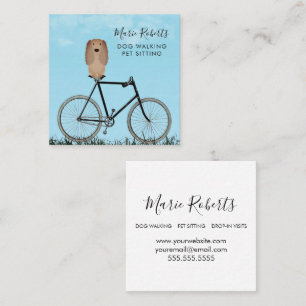 Dog Walking, Pet Sitting, Cat Care, Boarding Square Business Card